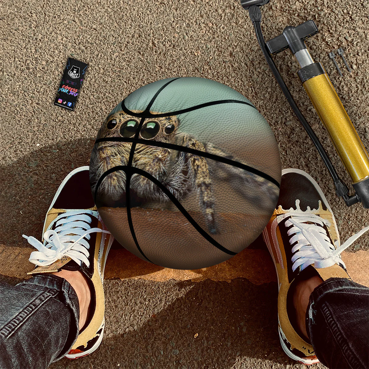 Portrait Spider Print Basketball - Image 2