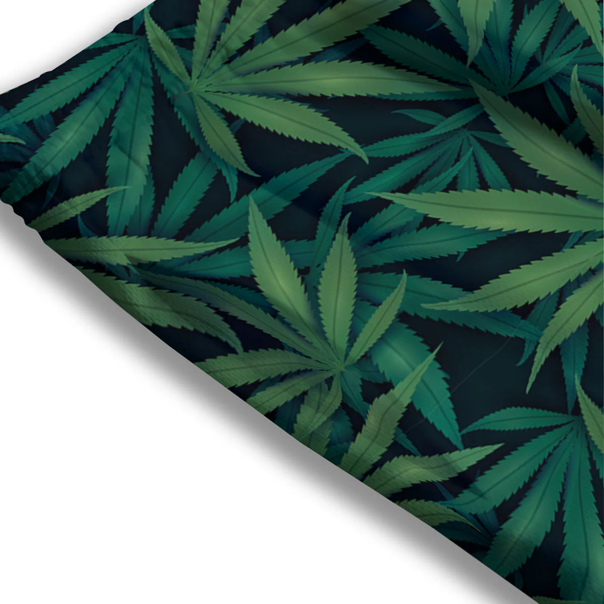 Pot Leaf Print Pattern Mesh Shorts - Image 3