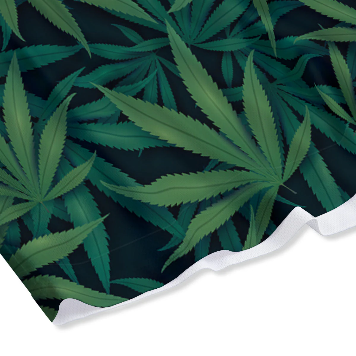 Pot Leaf Print Pattern Mesh Shorts - Image 4