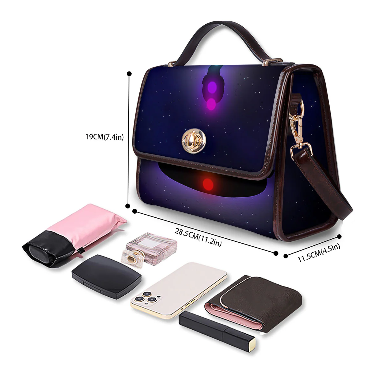 Power Of Seven Chakras Print Women's Satchel Bag - Image 4