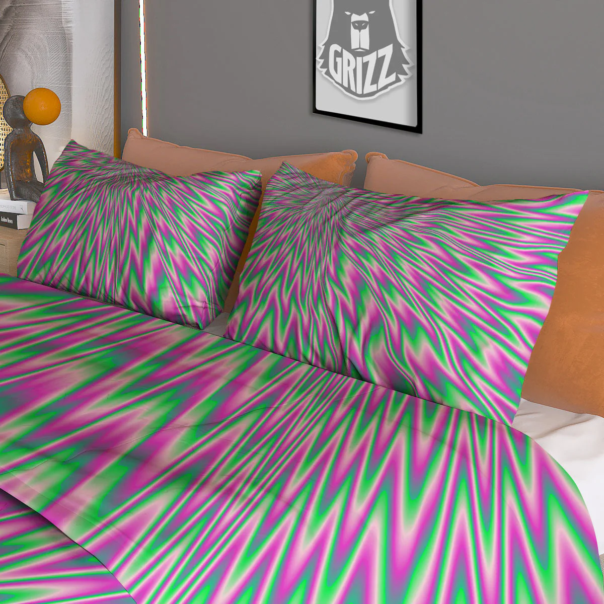 Psychedelic Optical Illusion Twinkle Duvet Cover Bedding Set - Image 3