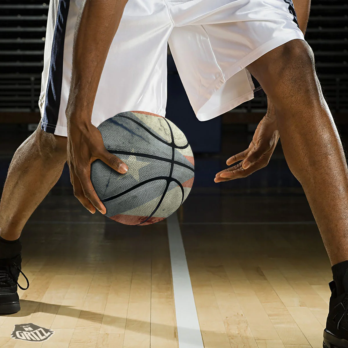 Puerto Rican Flag Grunge Print Basketball - Image 3