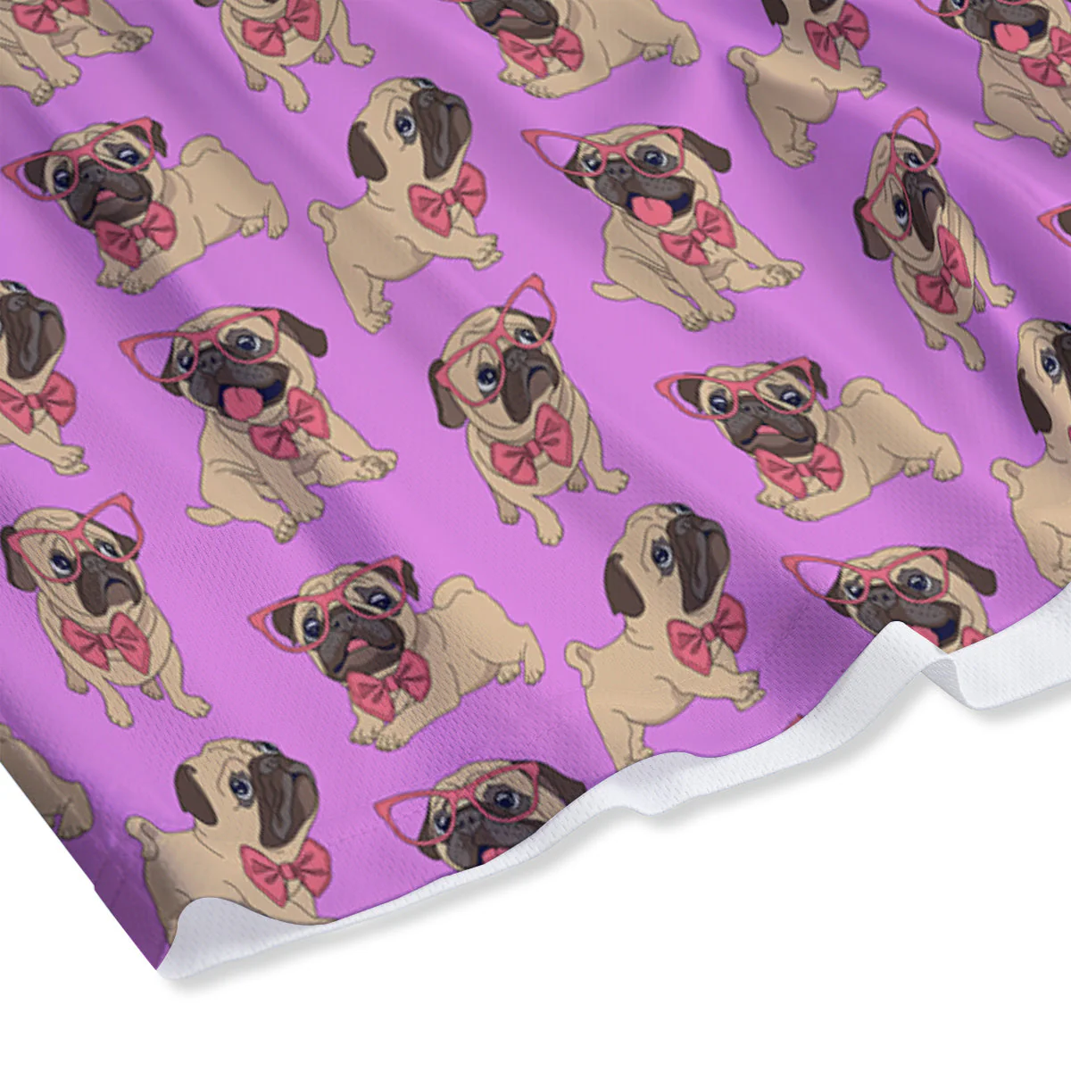 Pug Cute Print Pattern Mesh Shorts - Image 4