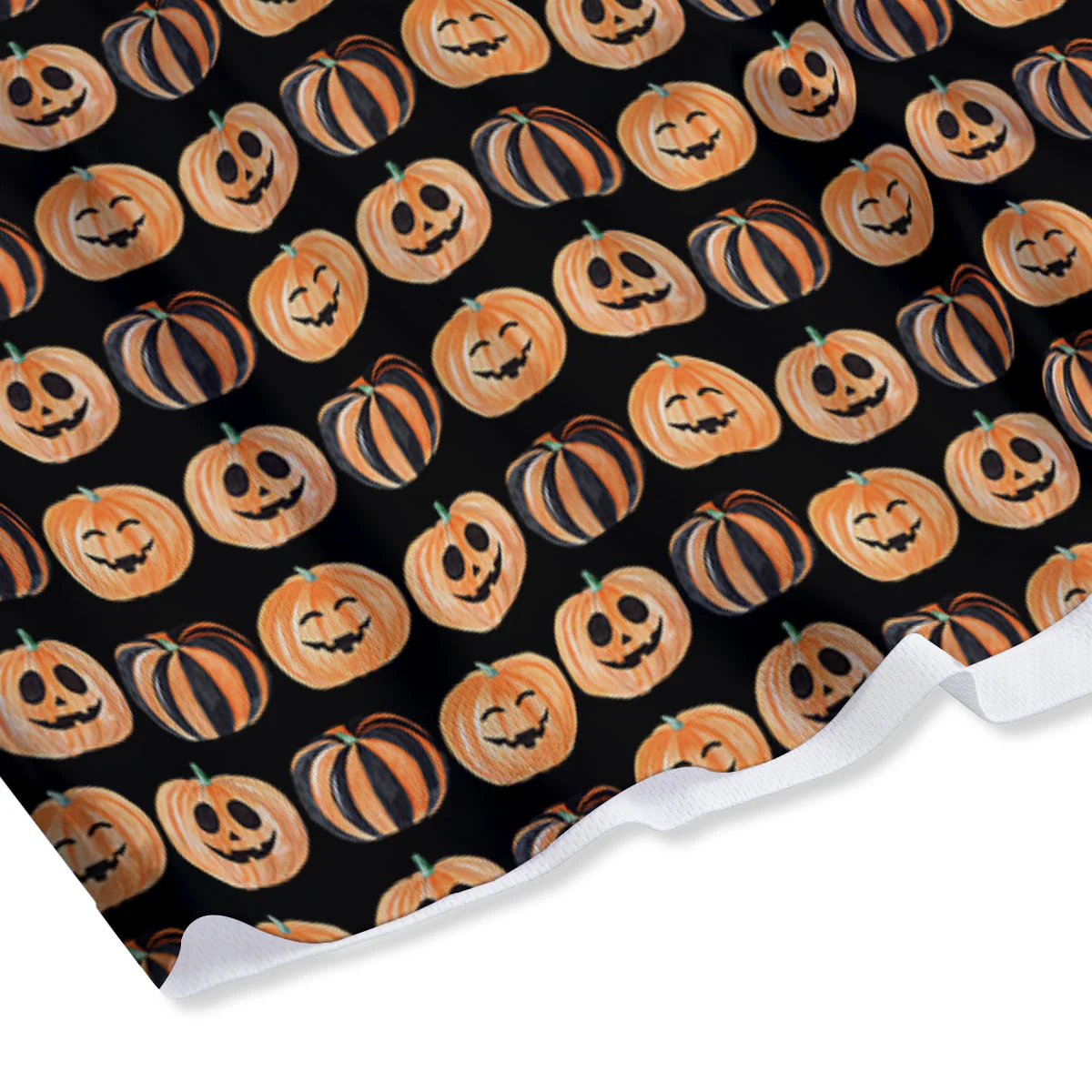 Pumpkin Cute Print Pattern Mesh Shorts - Image 4