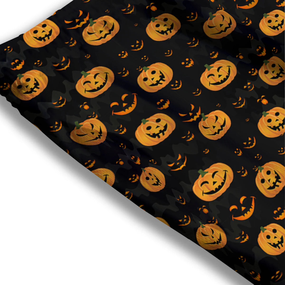 Pumpkin Halloween Fun Print Pattern Mesh Shorts - Image 3