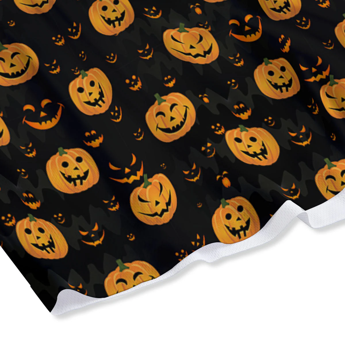 Pumpkin Halloween Fun Print Pattern Mesh Shorts - Image 4