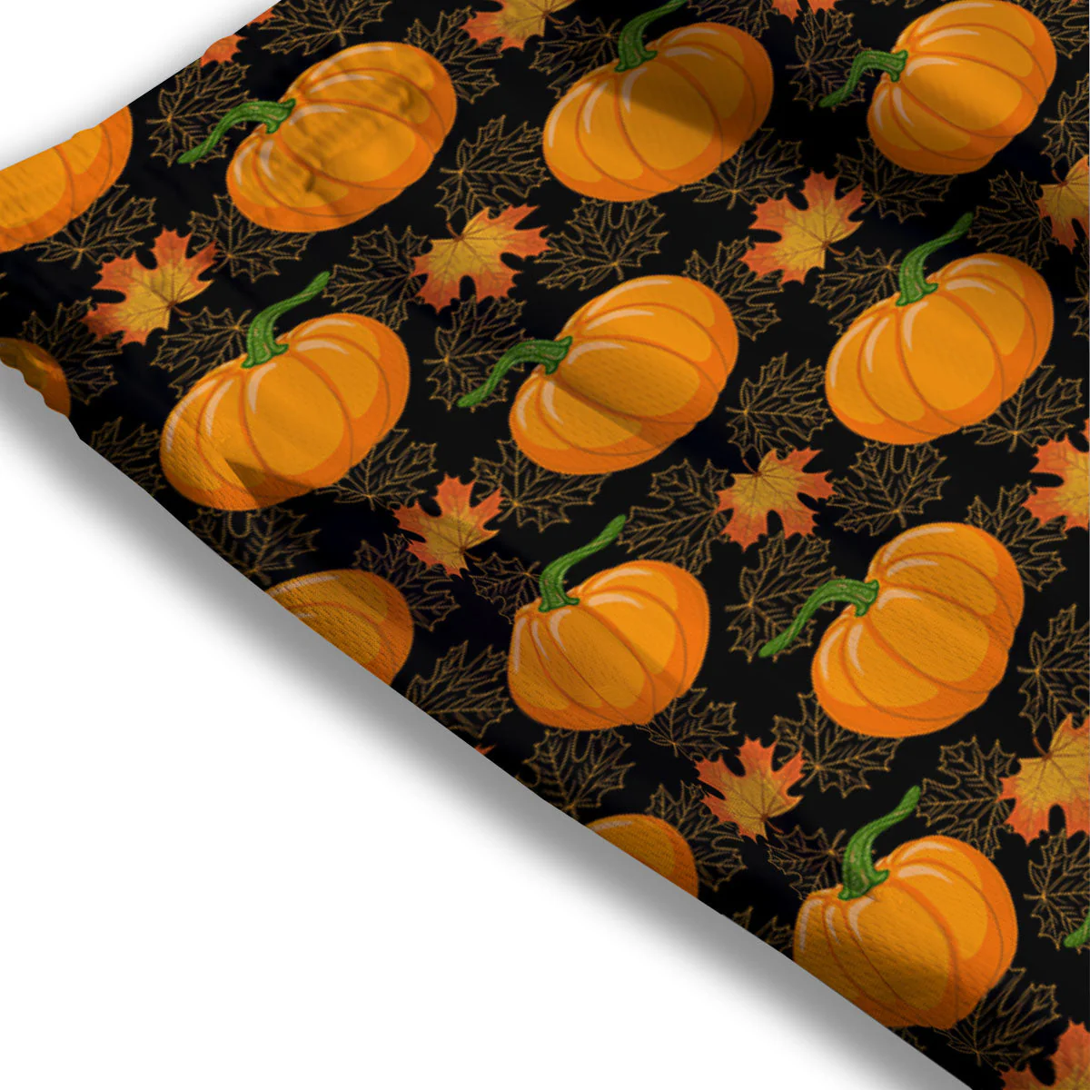 Pumpkin Orange Print Pattern Mesh Shorts - Image 3
