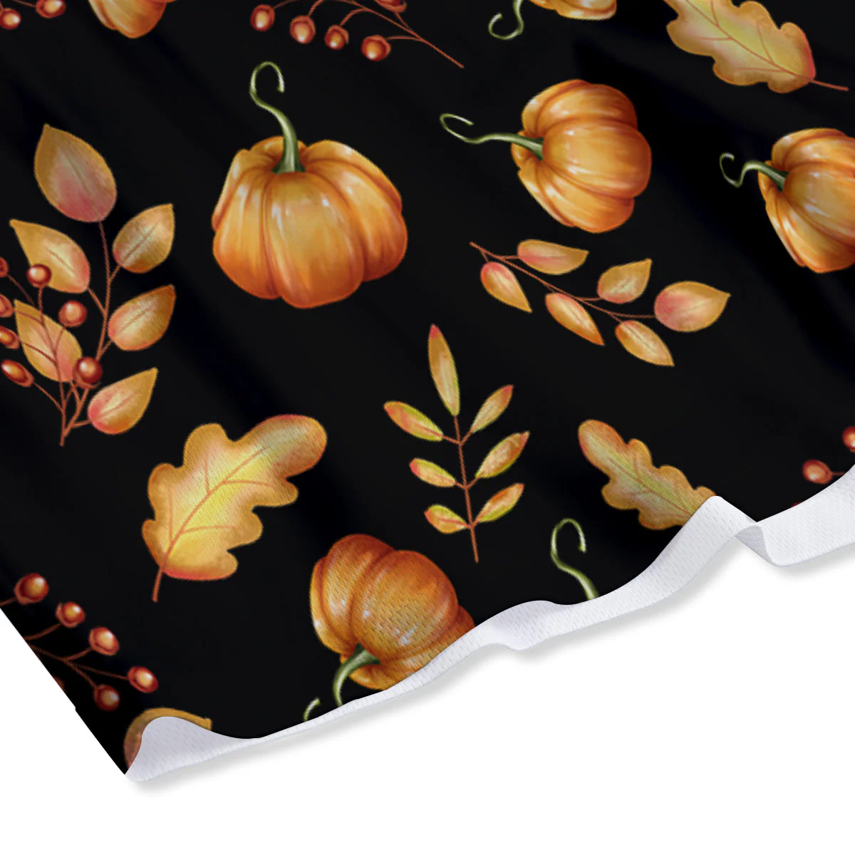 Pumpkin Watercolor Print Pattern Mesh Shorts - Image 4