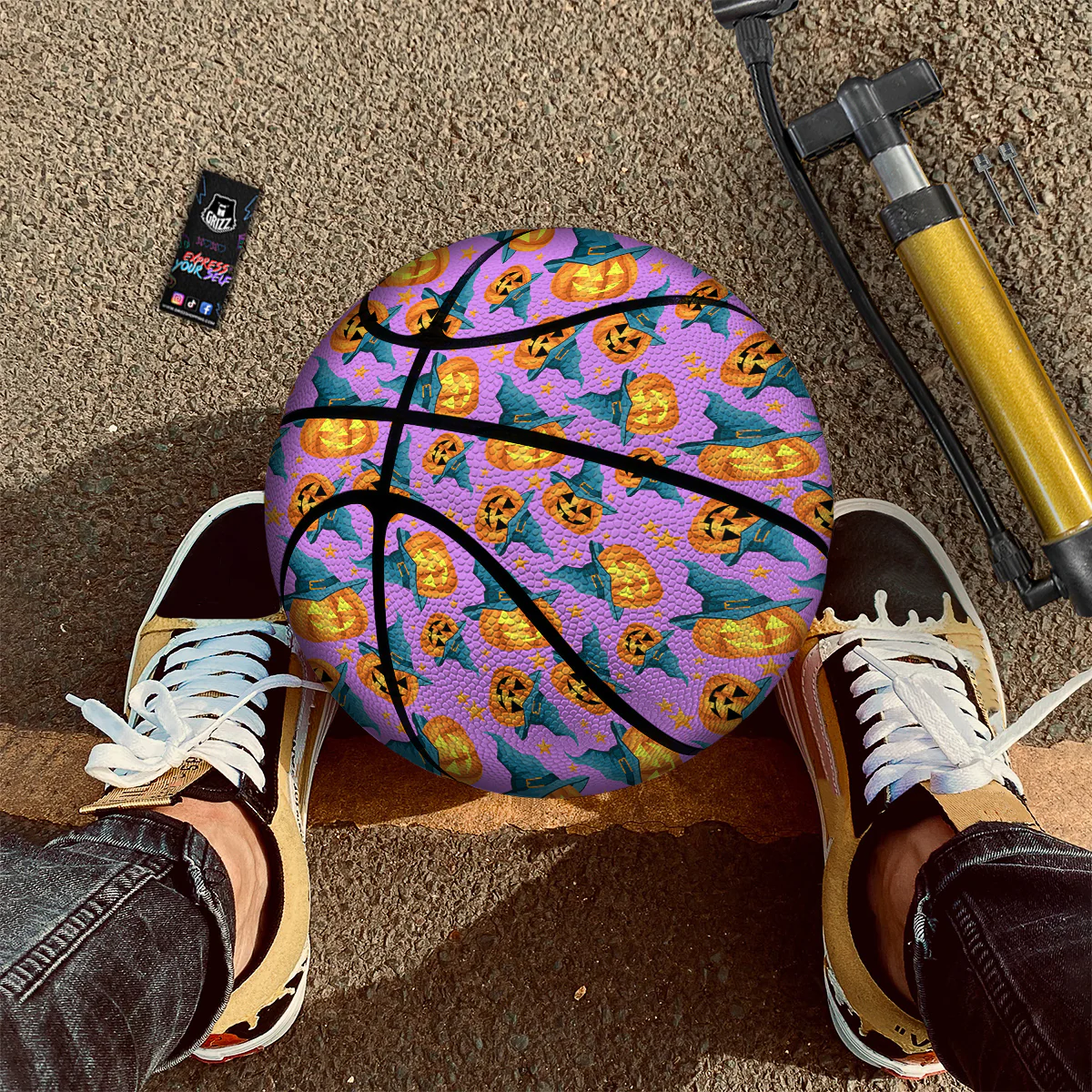 Pumpkin Witch Halloween Cute Print Basketball - Image 2
