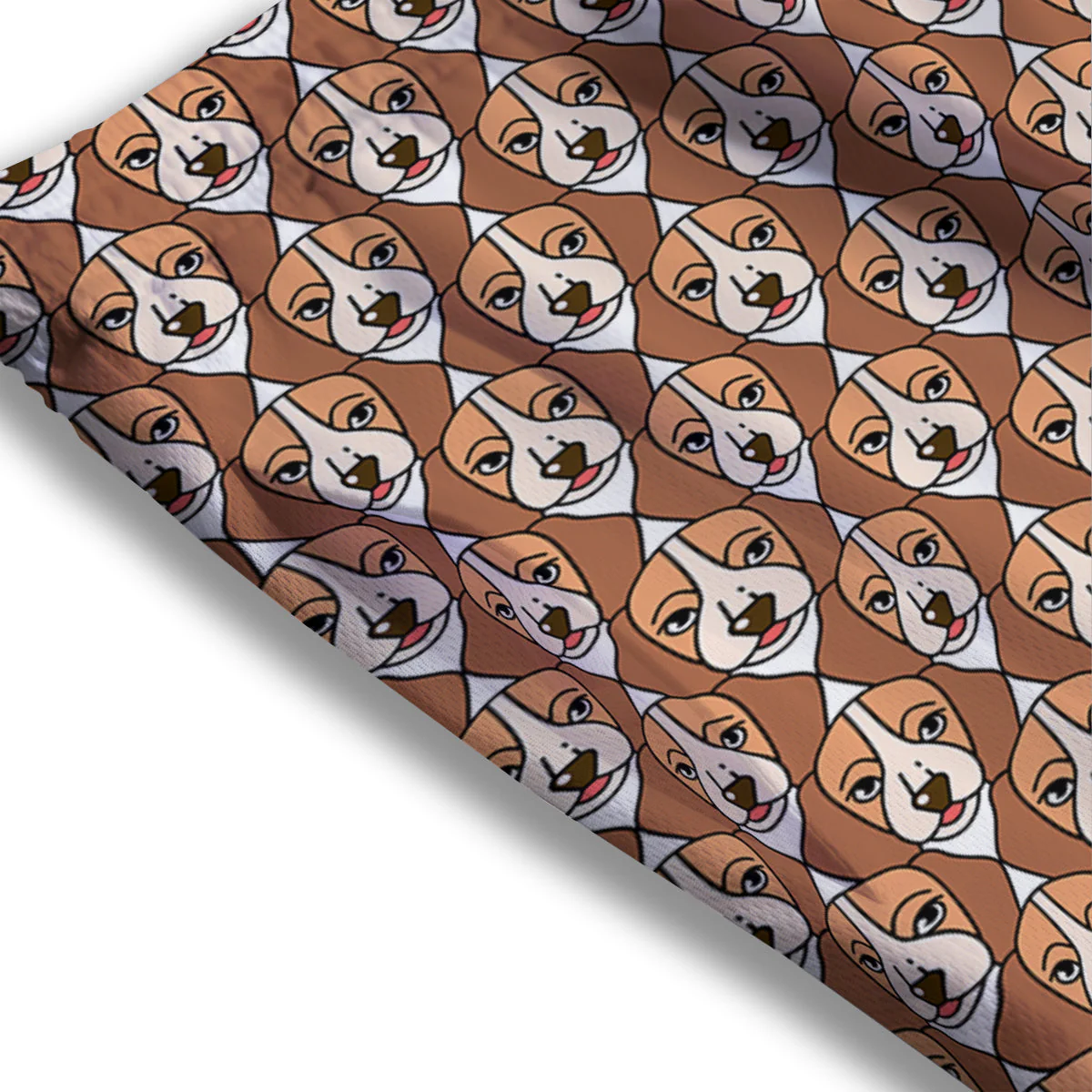 Puppy Adorable Beagle Print Pattern Mesh Shorts - Image 3