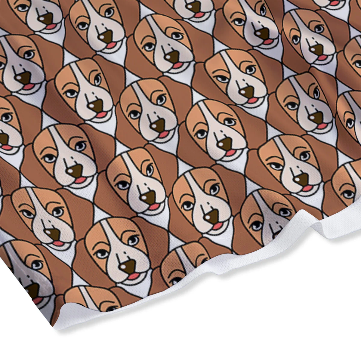 Puppy Adorable Beagle Print Pattern Mesh Shorts - Image 4