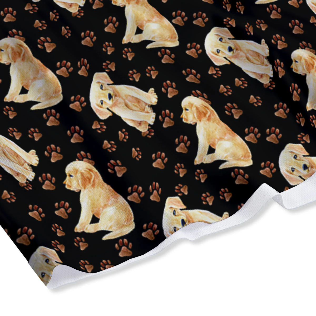 Puppy Labrador Retriever Print Pattern Mesh Shorts - Image 4