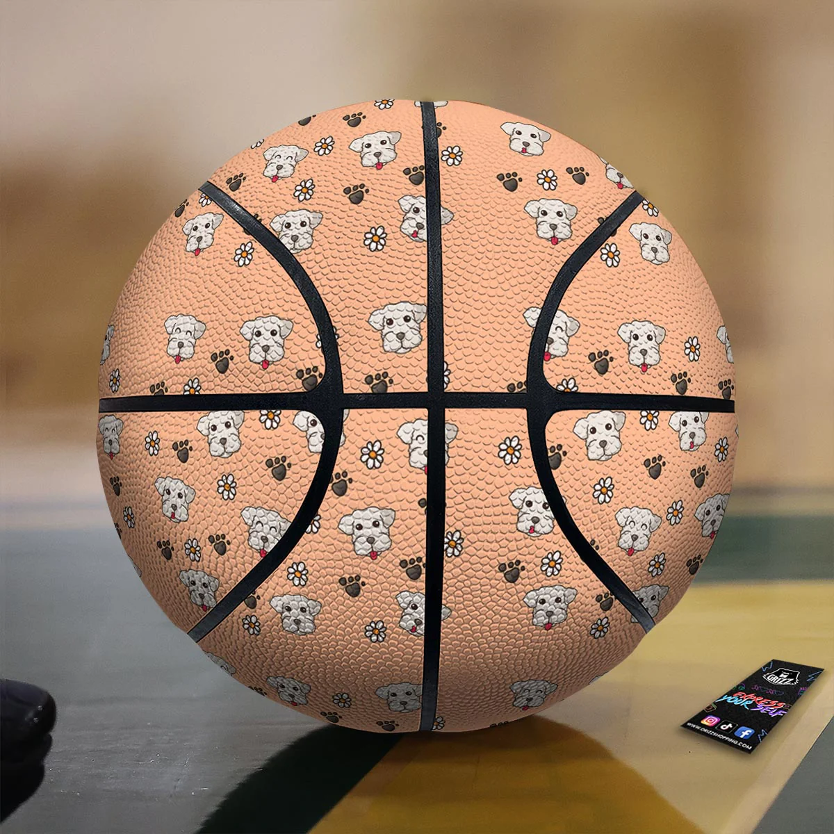 Puppy Shih Tzu Print Pattern Basketball