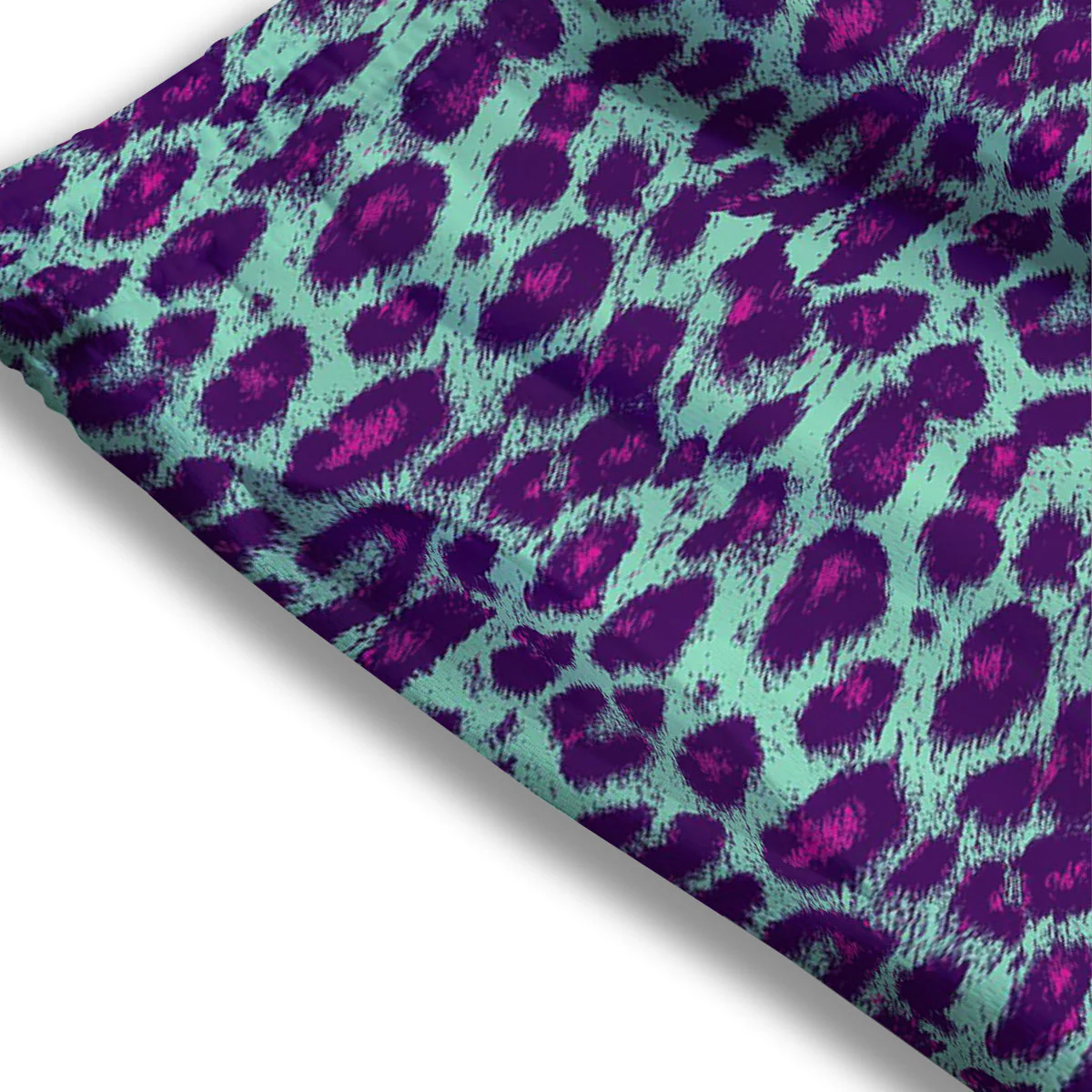 Purple And Blue Neon Leopard Print Mesh Shorts - Image 3