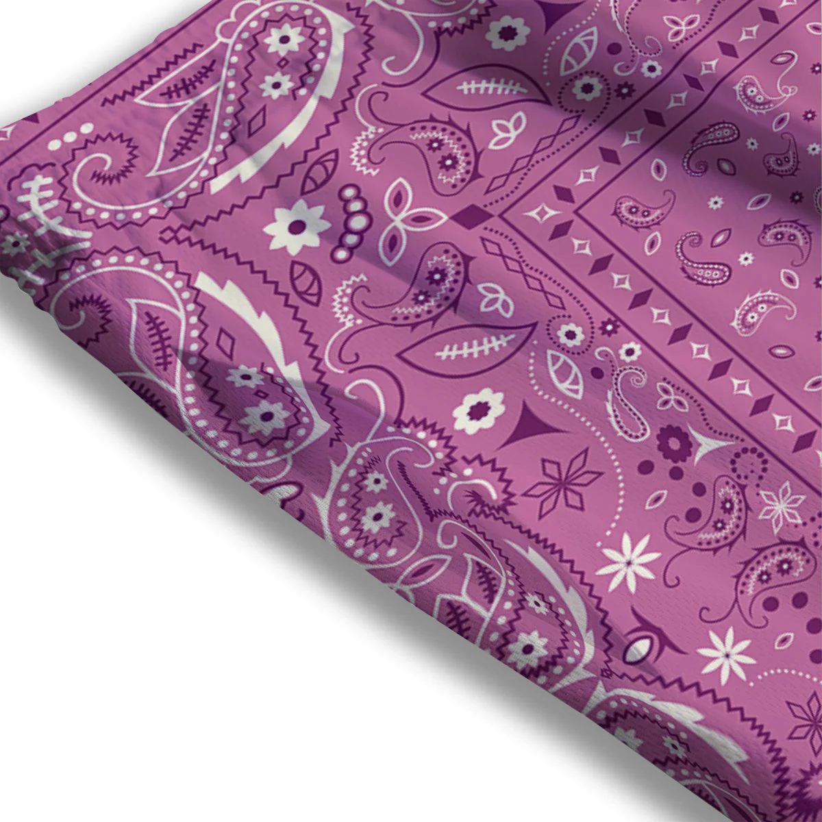 Purple Bandana Print Mesh Shorts - Image 3