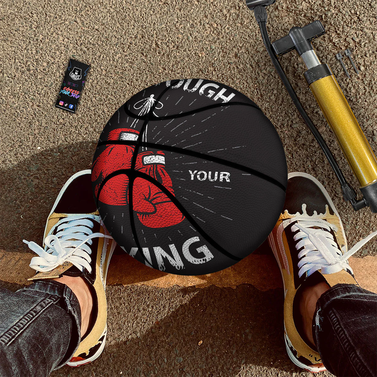 Put On Your Boxing Gloves Print Basketball - Image 2