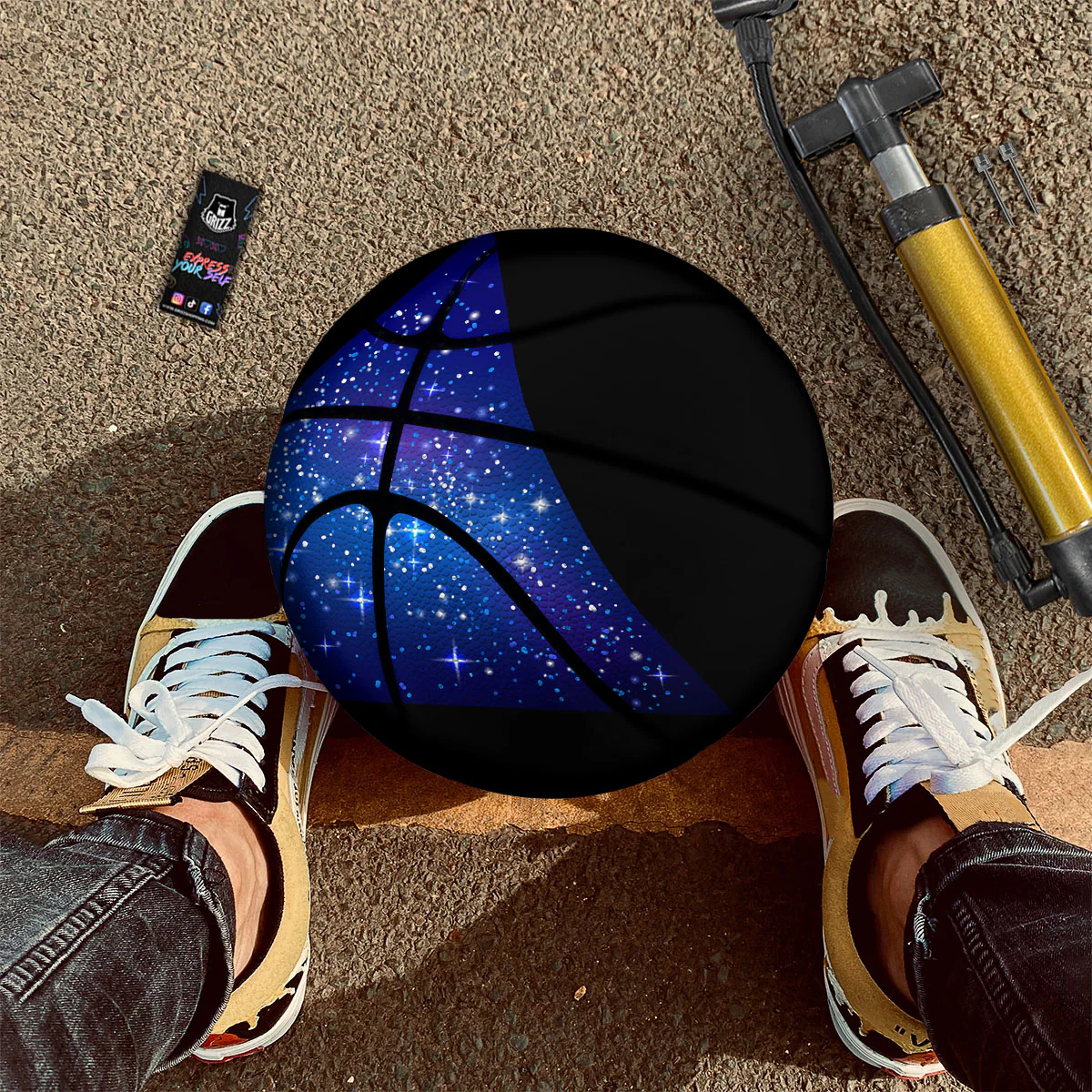 Pyramid Galaxy Print Basketball - Image 2