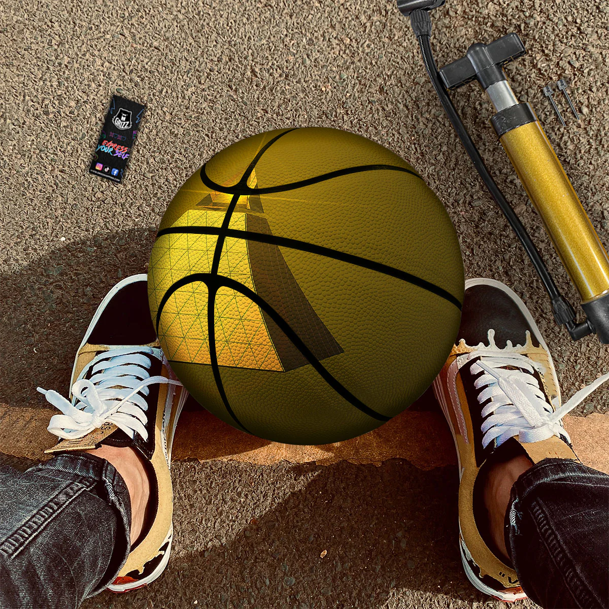 Pyramid Golden Print Basketball - Image 2