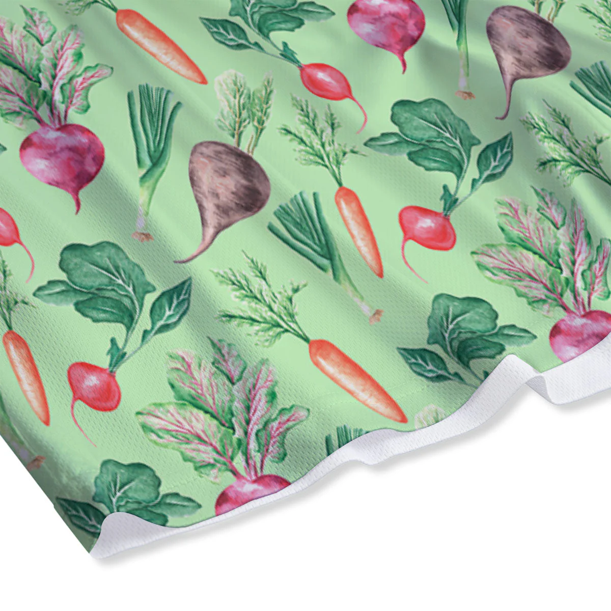 Radish And Watercolor Carrot Print Pattern Mesh Shorts - Image 4