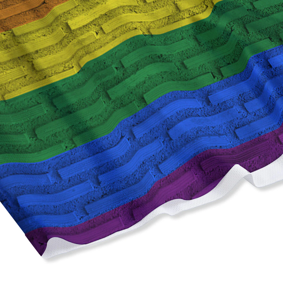 Rainbow Brick Wall LGBT Pride Print Mesh Shorts - Image 4