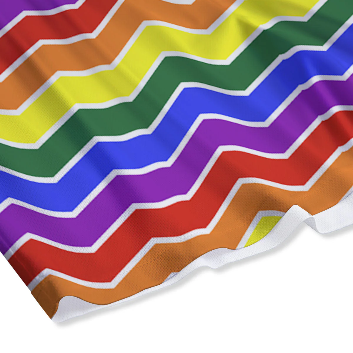 Rainbow Chevron LGBT Pride Print Pattern Mesh Shorts - Image 4