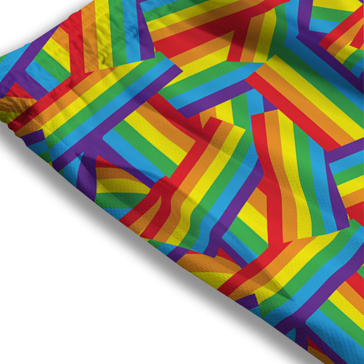Rainbow Flag LGBT Pride Pattern Mesh Shorts - Image 3