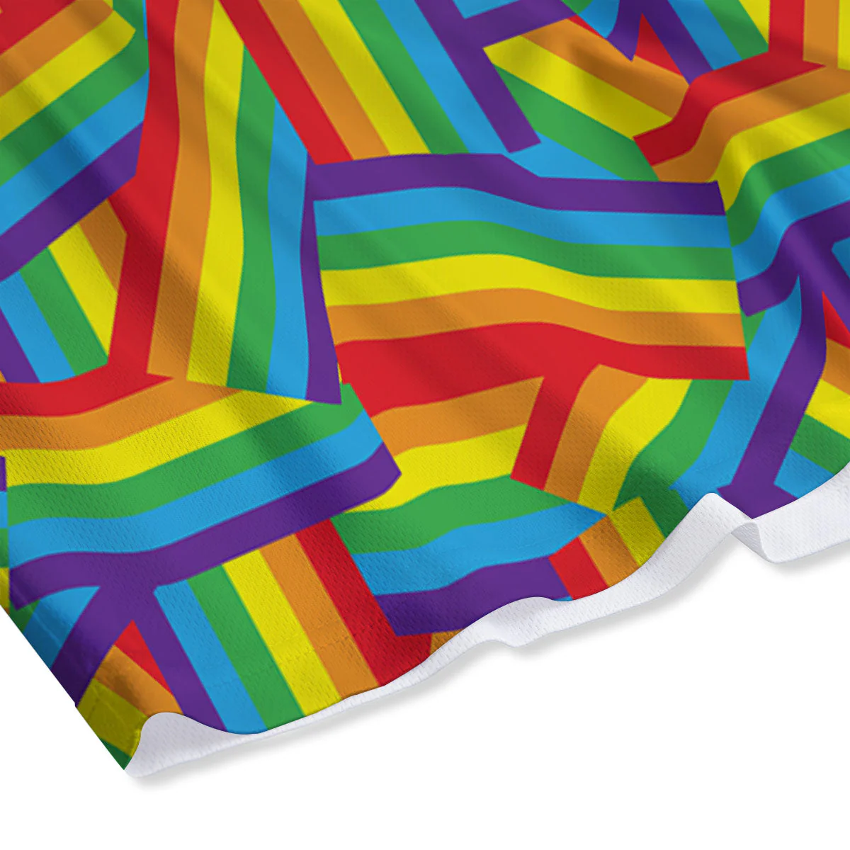 Rainbow Flag LGBT Pride Pattern Mesh Shorts - Image 4