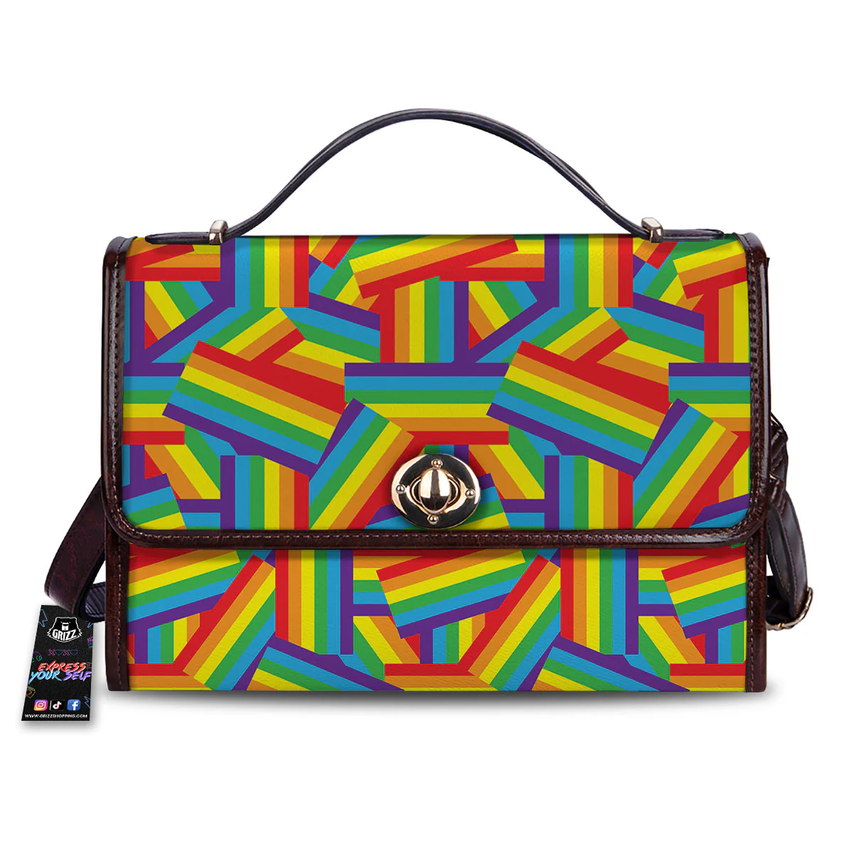 Rainbow Flag LGBT Pride Pattern Women's Satchel Bag