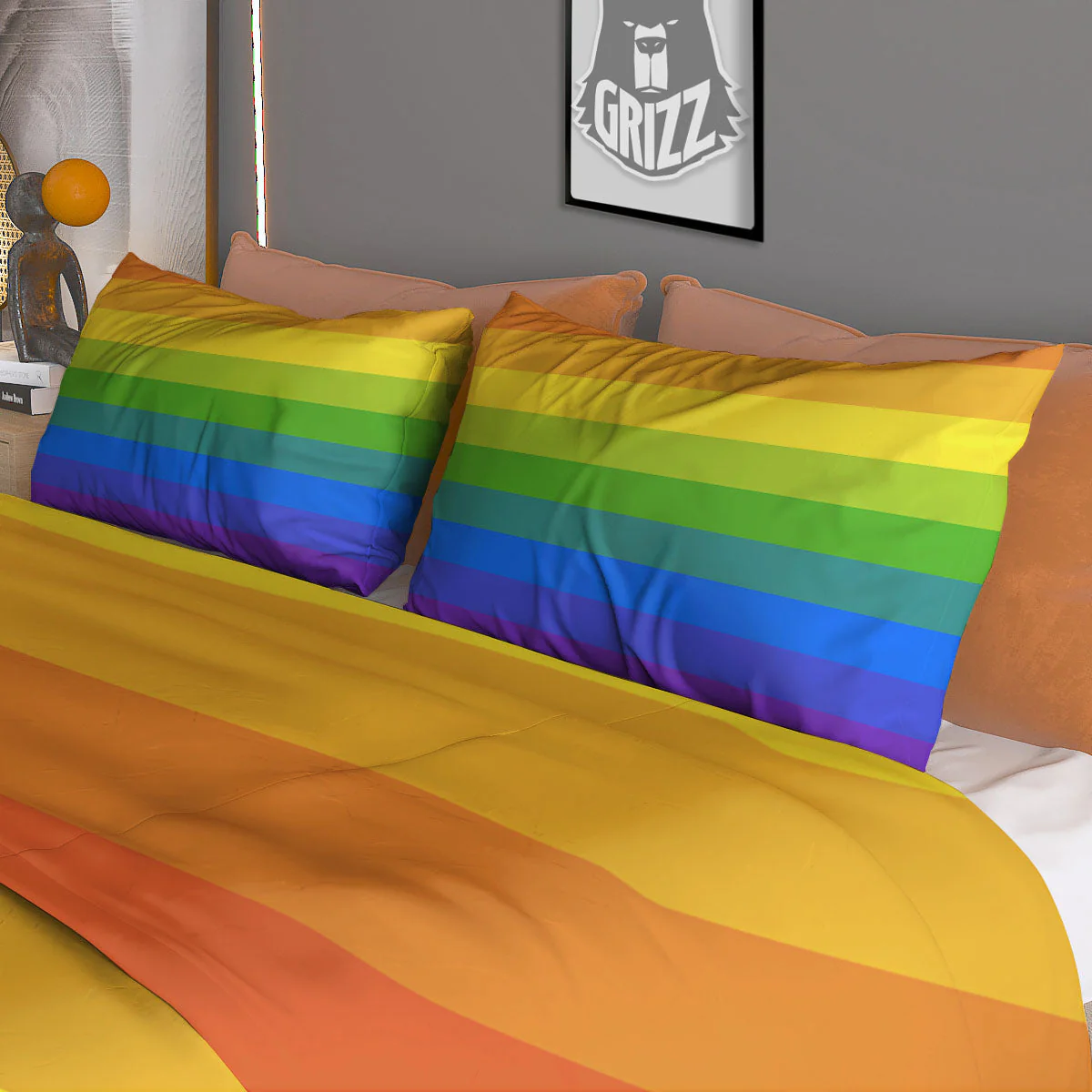 Rainbow Flag LGBT Pride Print Duvet Cover Bedding Set - Image 3