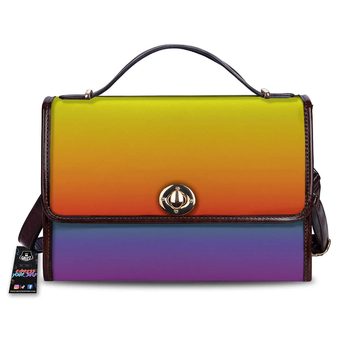 Rainbow Gradient LGBT Pride Print Women's Satchel Bag