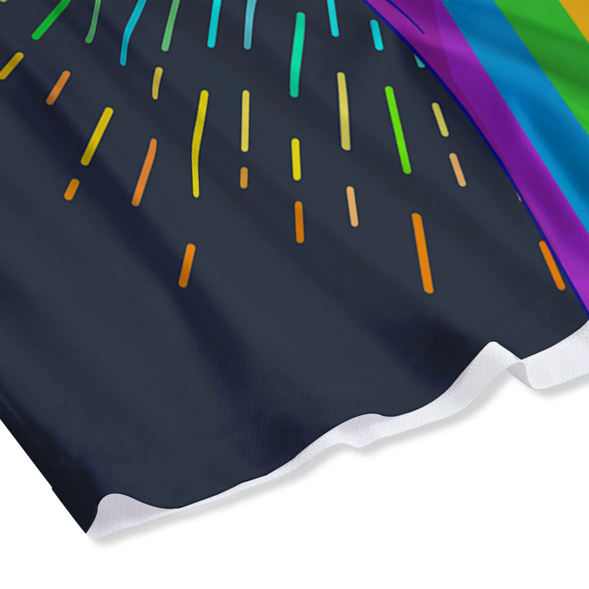 Rainbow Hand LGBT Pride Print Mesh Shorts - Image 4