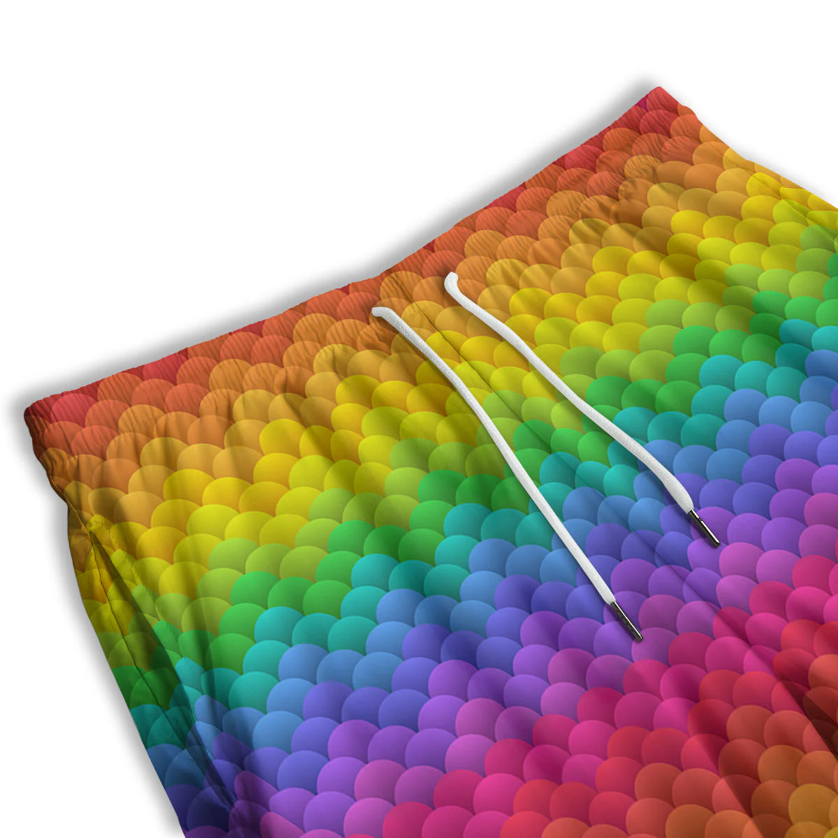 Rainbow Light Blobs Print Pattern Men's Athletic Shorts - Image 3