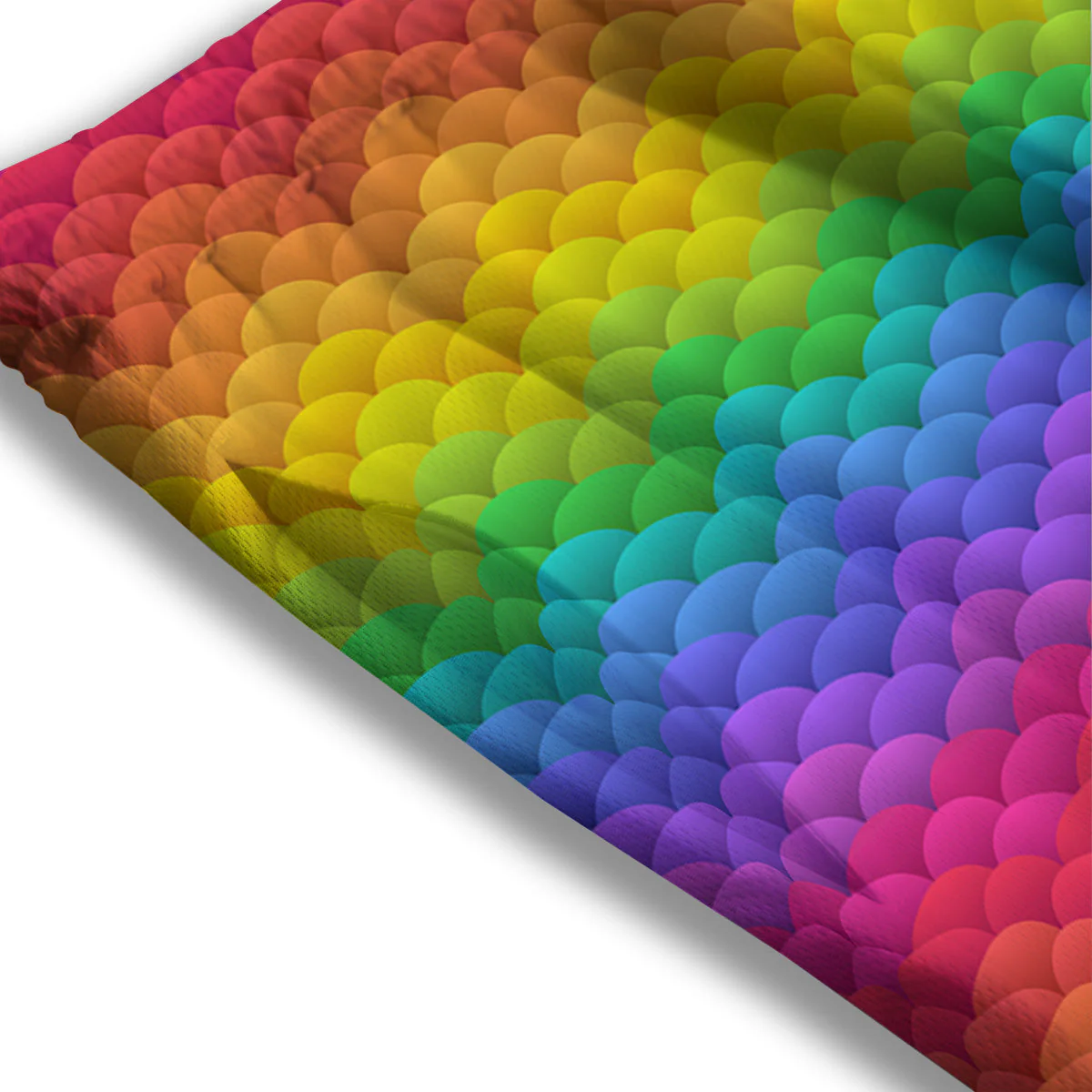 Rainbow Light Blobs Print Pattern Mesh Shorts - Image 3