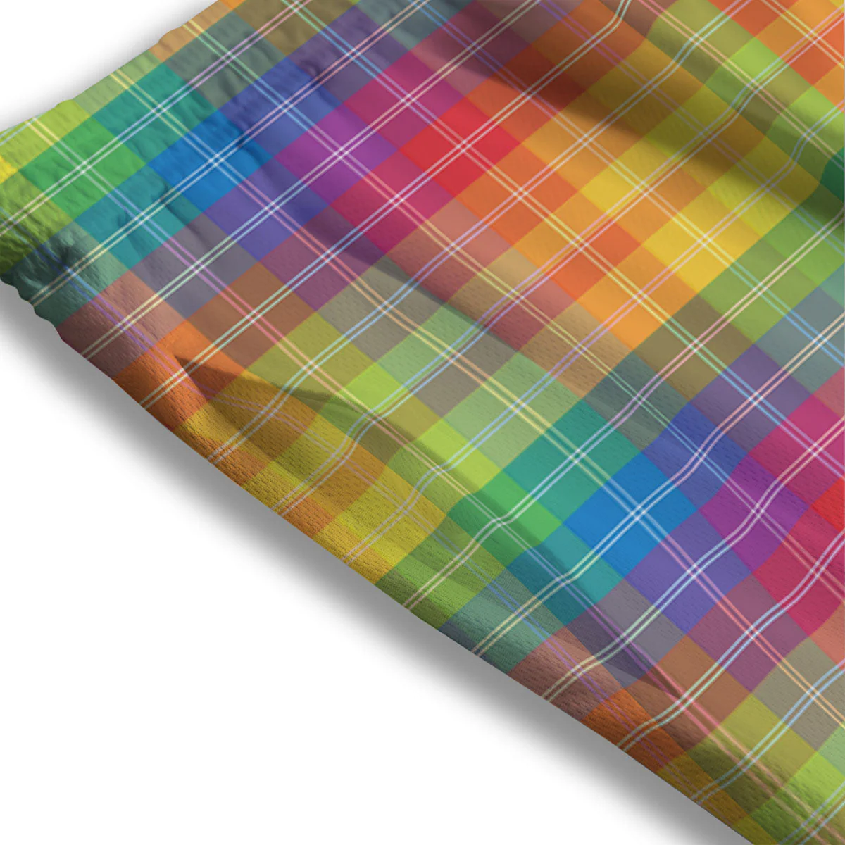 Rainbow Plaid LGBT Pride Print Pattern Mesh Shorts - Image 3