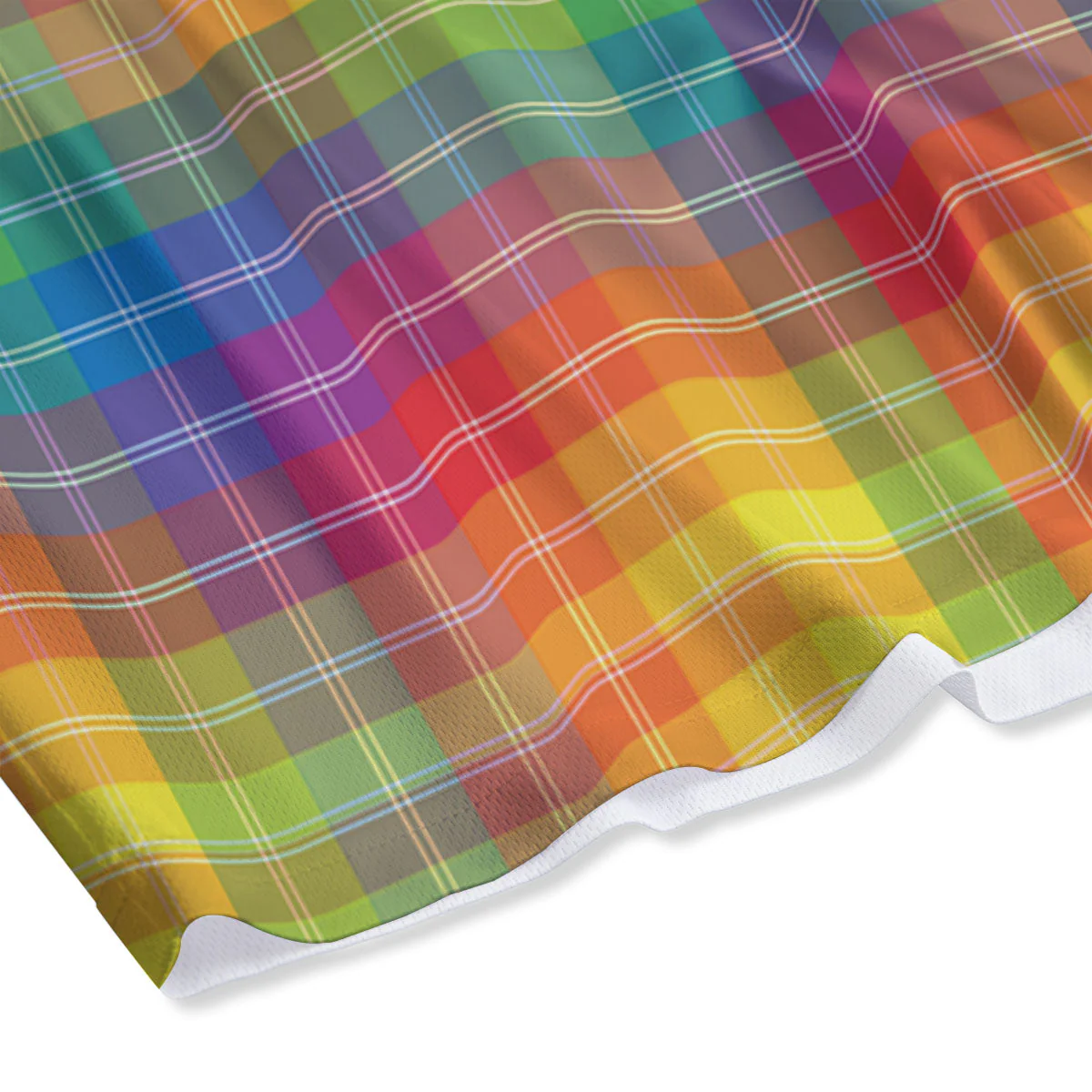 Rainbow Plaid LGBT Pride Print Pattern Mesh Shorts - Image 4