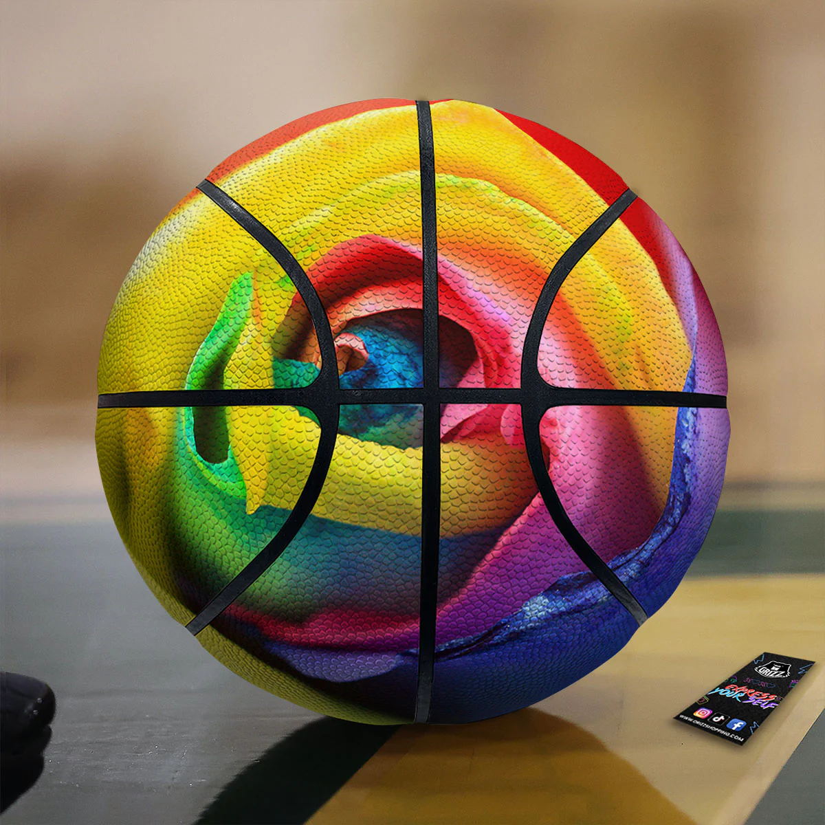Rainbow Roses LGBT Pride Print Basketball