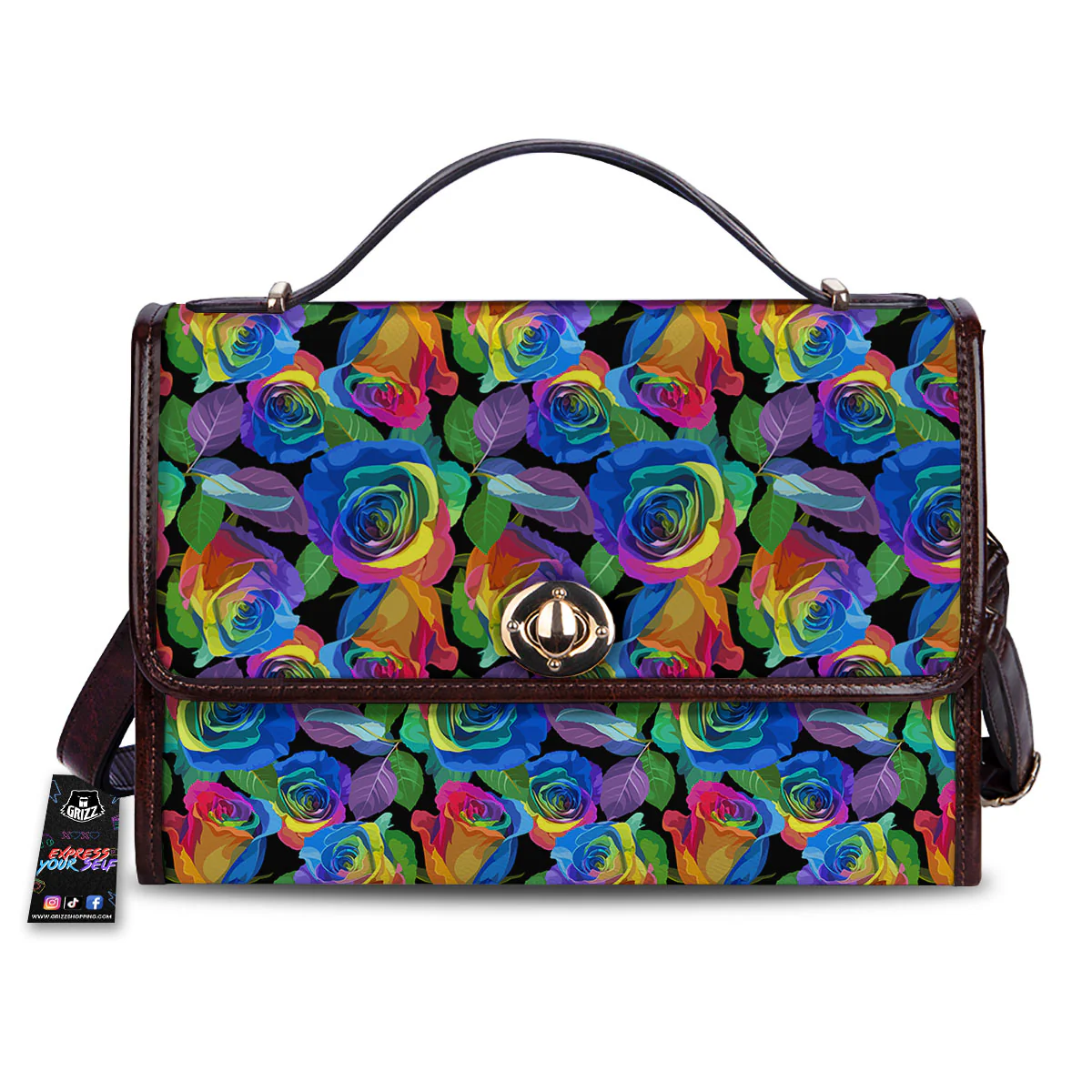 Rainbow Roses LGBT Pride Print Pattern Women's Satchel Bag