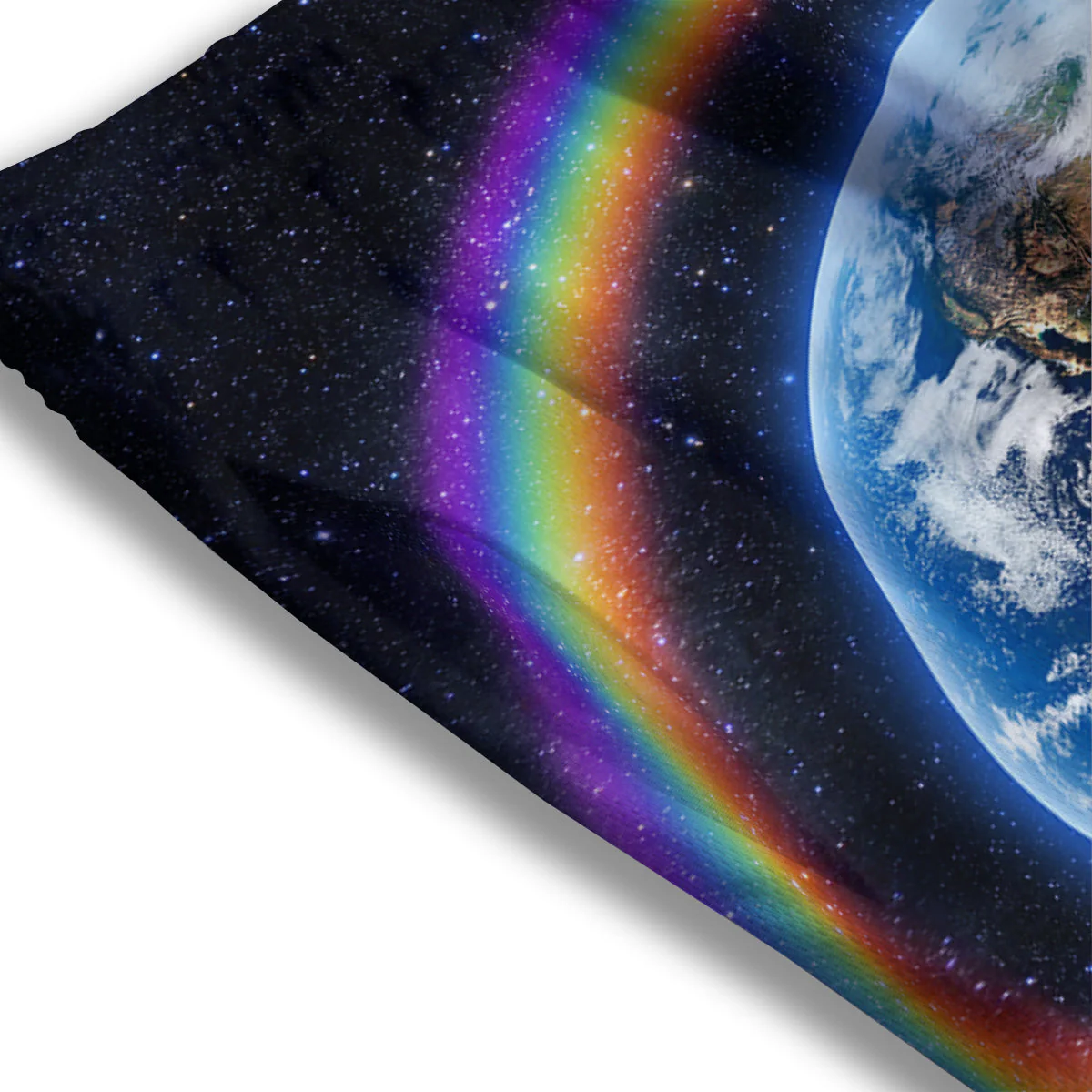 Rainbow The Earth Print Mesh Shorts - Image 3