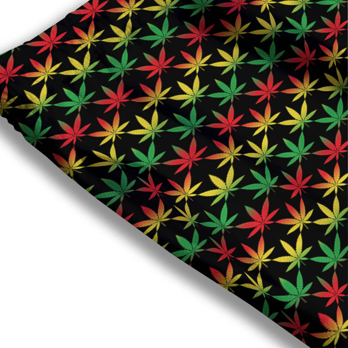 Rasta Cannabis Print Pattern Mesh Shorts - Image 3