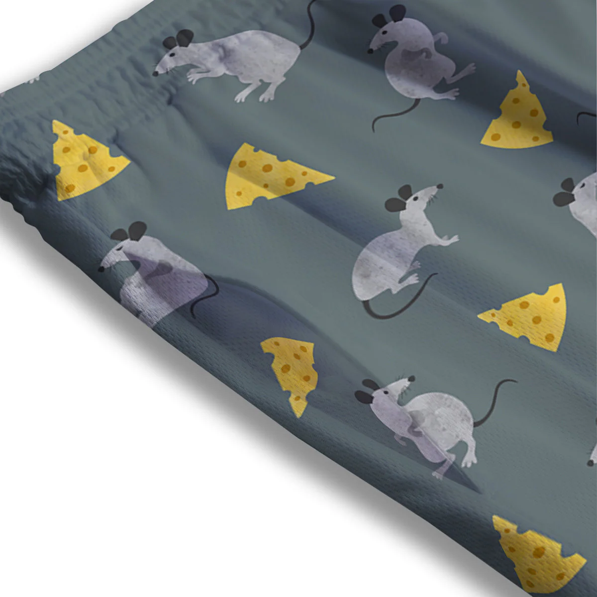 Rat Watercolor Print Pattern Mesh Shorts - Image 3