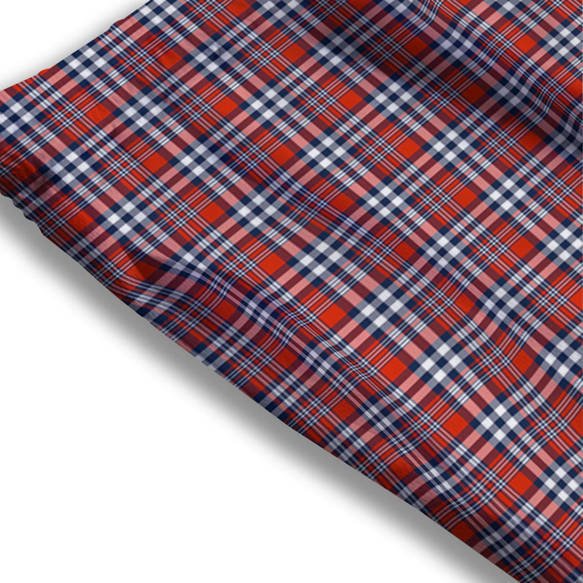 Red Blue And White Check Print Pattern Mesh Shorts - Image 3