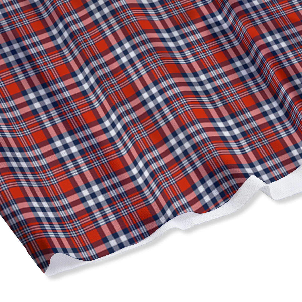 Red Blue And White Check Print Pattern Mesh Shorts - Image 4