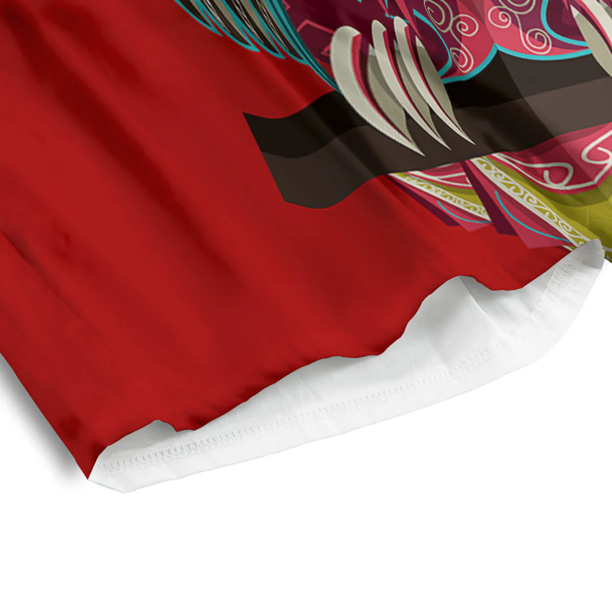 Red Colorful Owl Print Men's Athletic Shorts - Image 4