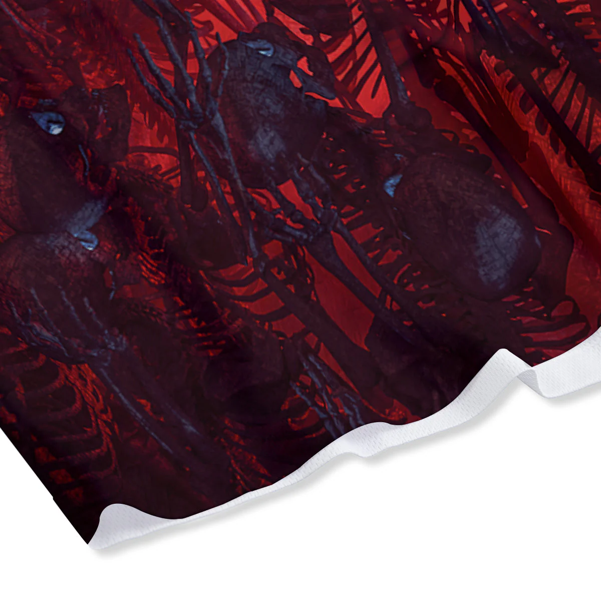 Red Robot And Skeleton Troop Print Mesh Shorts - Image 4