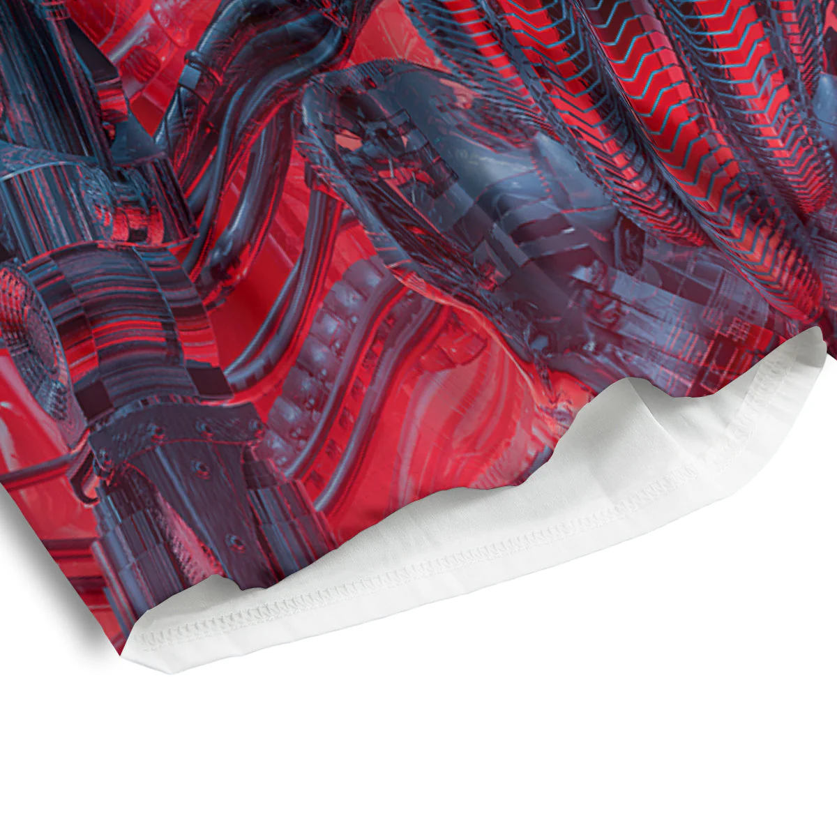 Red Robot Cyberpunk Print Men's Athletic Shorts - Image 4