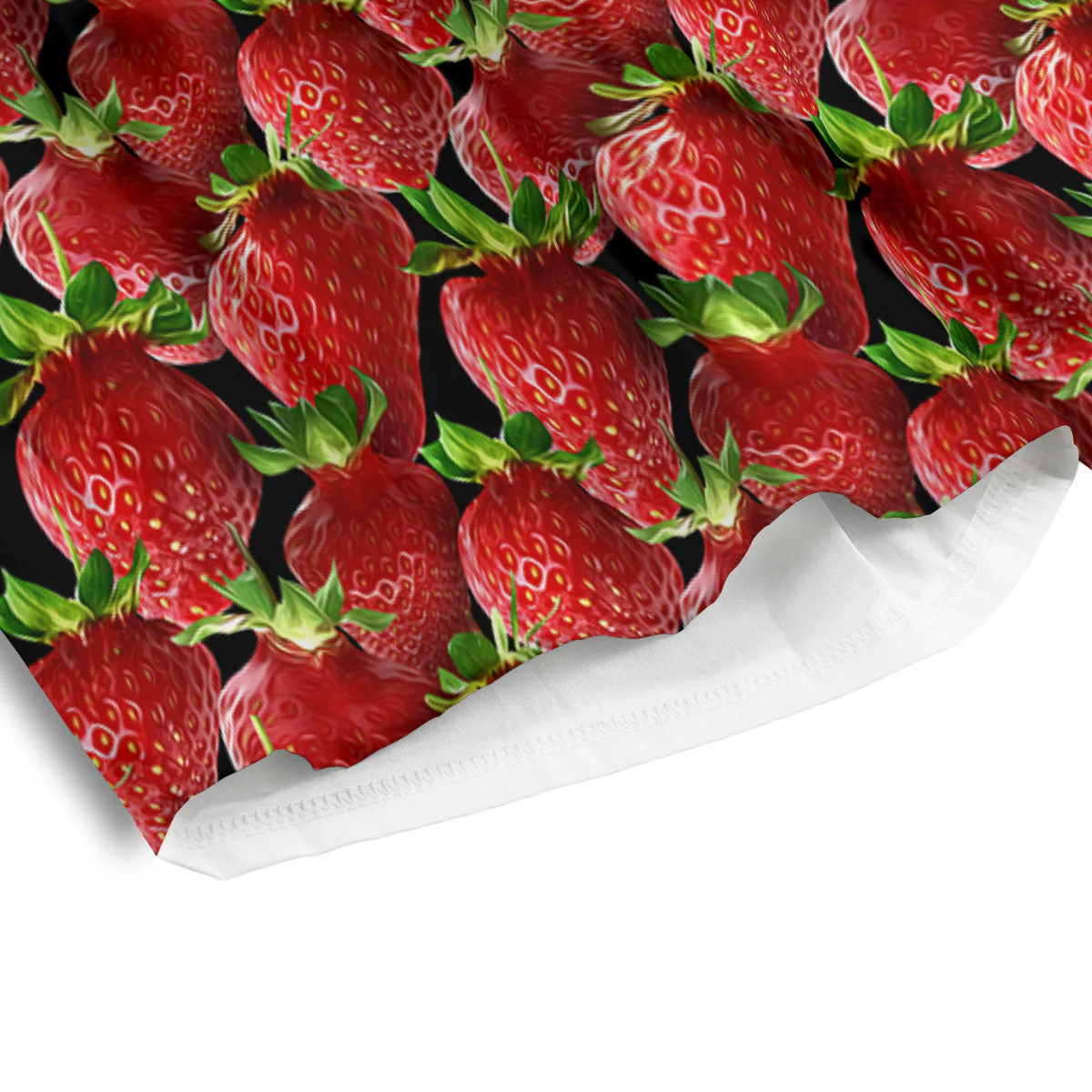 Red Strawberries Ripe Print Pattern Men's Athletic Shorts - Image 4
