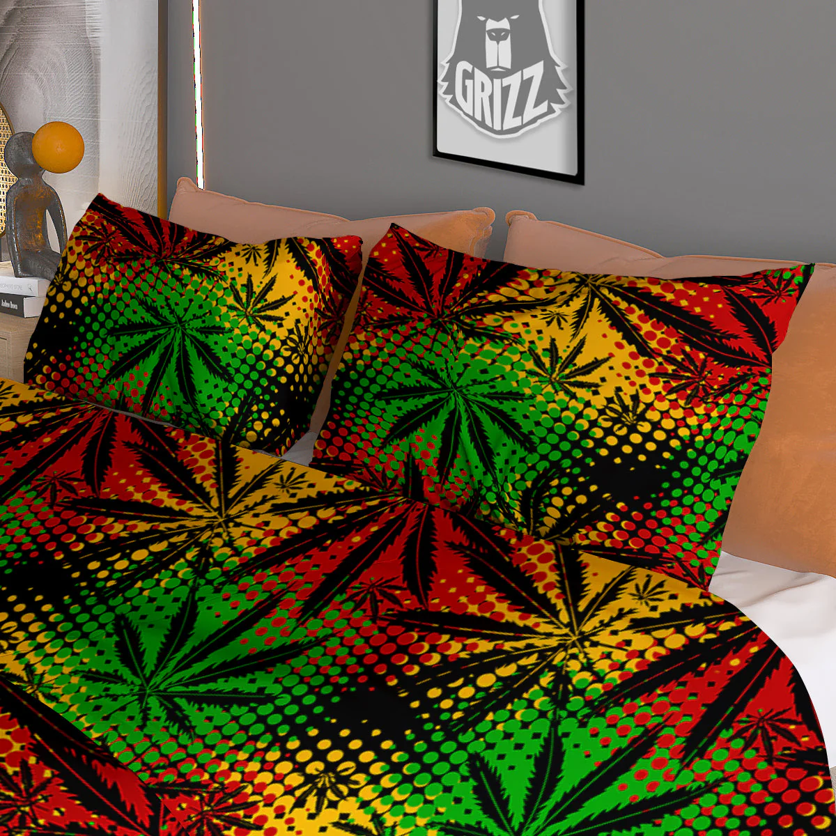 Reggae Abstract Print Pattern Duvet Cover Bedding Set - Image 3