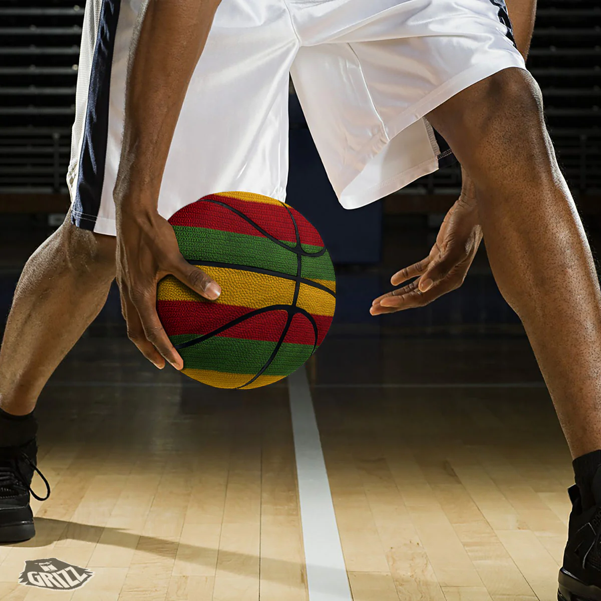 Reggae Knitted Print Pattern Basketball - Image 3