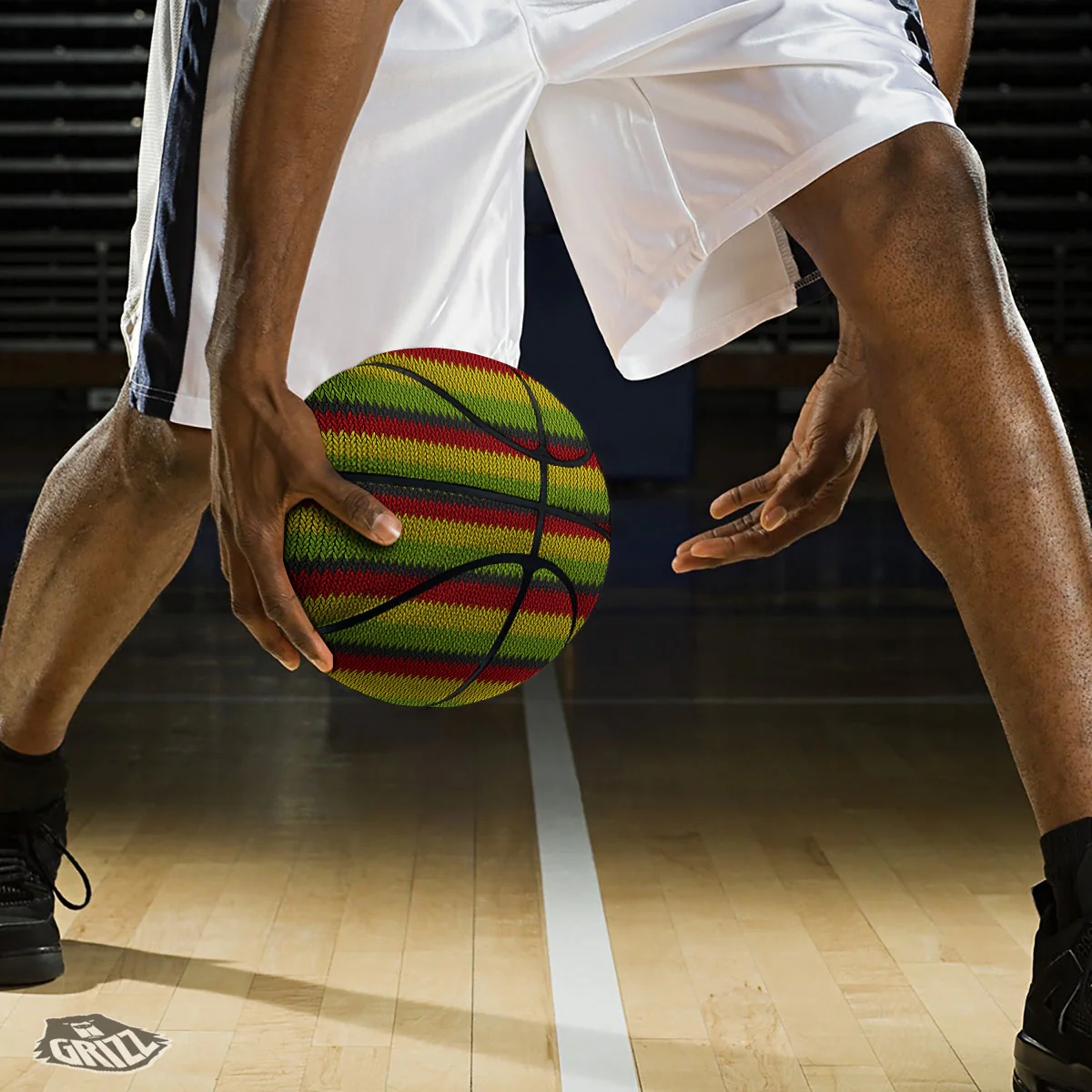 Reggae Knitted Style Print Pattern Basketball - Image 3