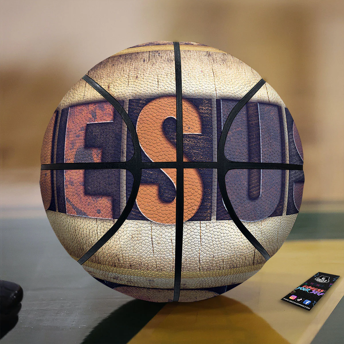 Religious Jesus Words Print Basketball